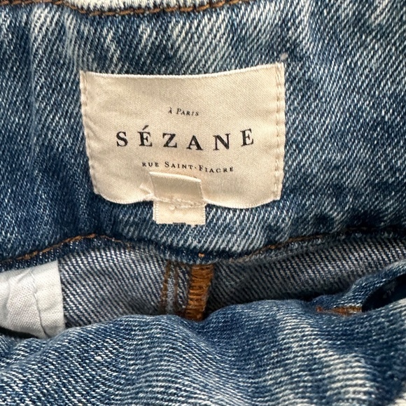 Sezane Austin Paper Bag High Waist Jeans Size 38 - Picture 9 of 13